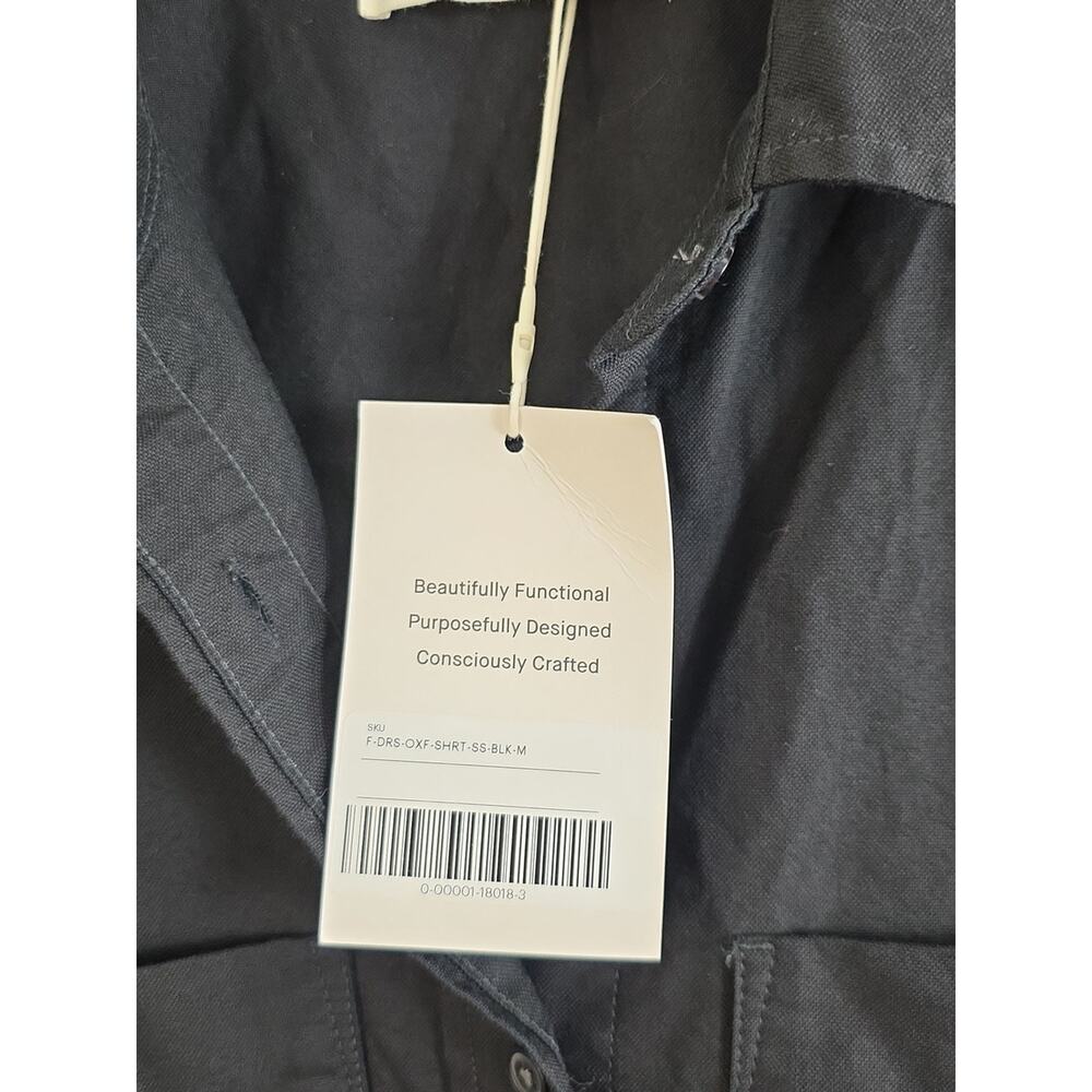 Everlane The Oxford Short Sleeve Black Shirt Dress NWT Organic Cotton Medium M - Picture 6 of 14